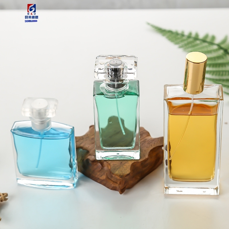 High Grade Flat Square Glass Perfume Bottle