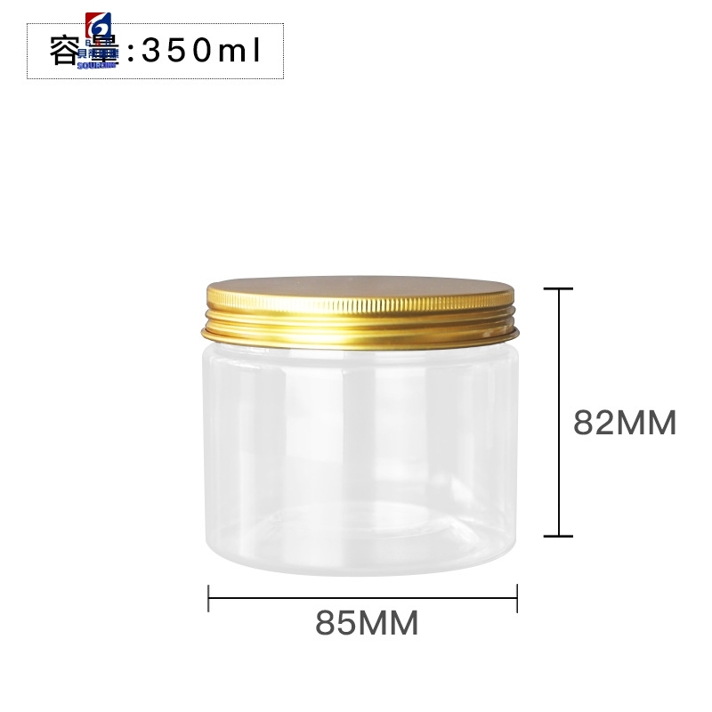350ML Transparent Plastic Cream Jar