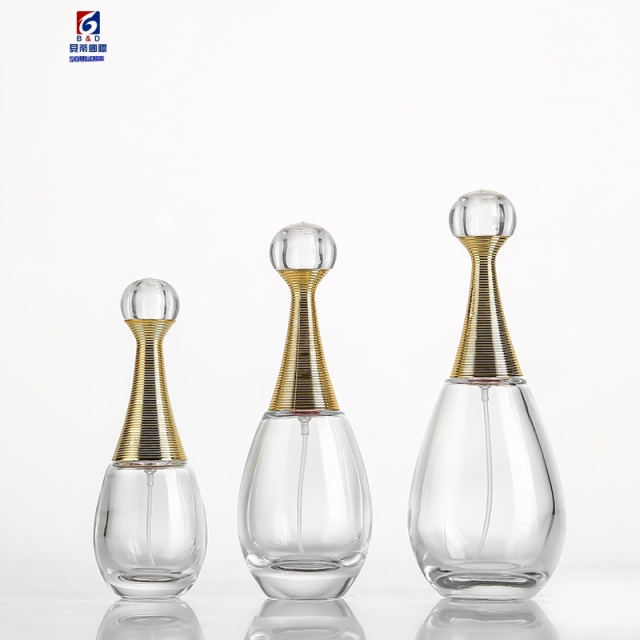 High Grade Oval Glass Perfume Spray Bottle