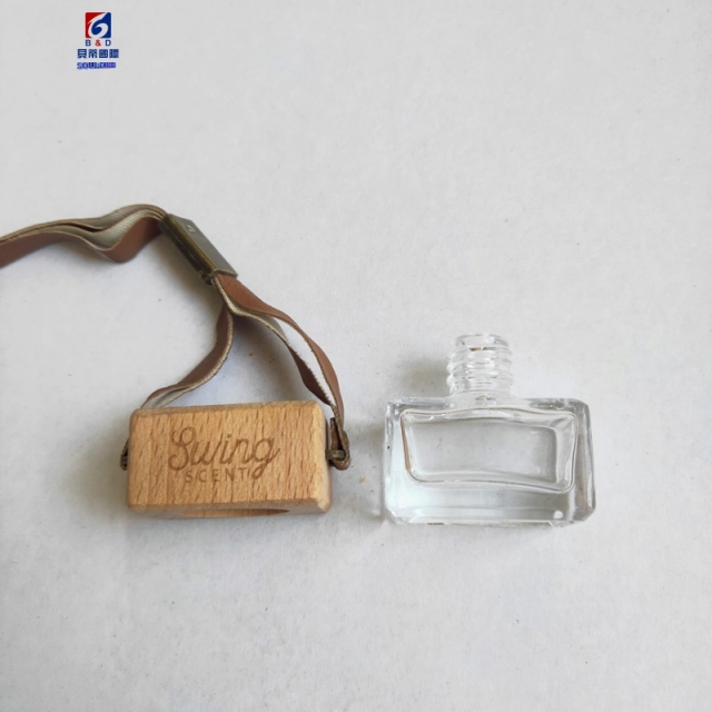 6ML Perfume Bottle With Square Car Pendants