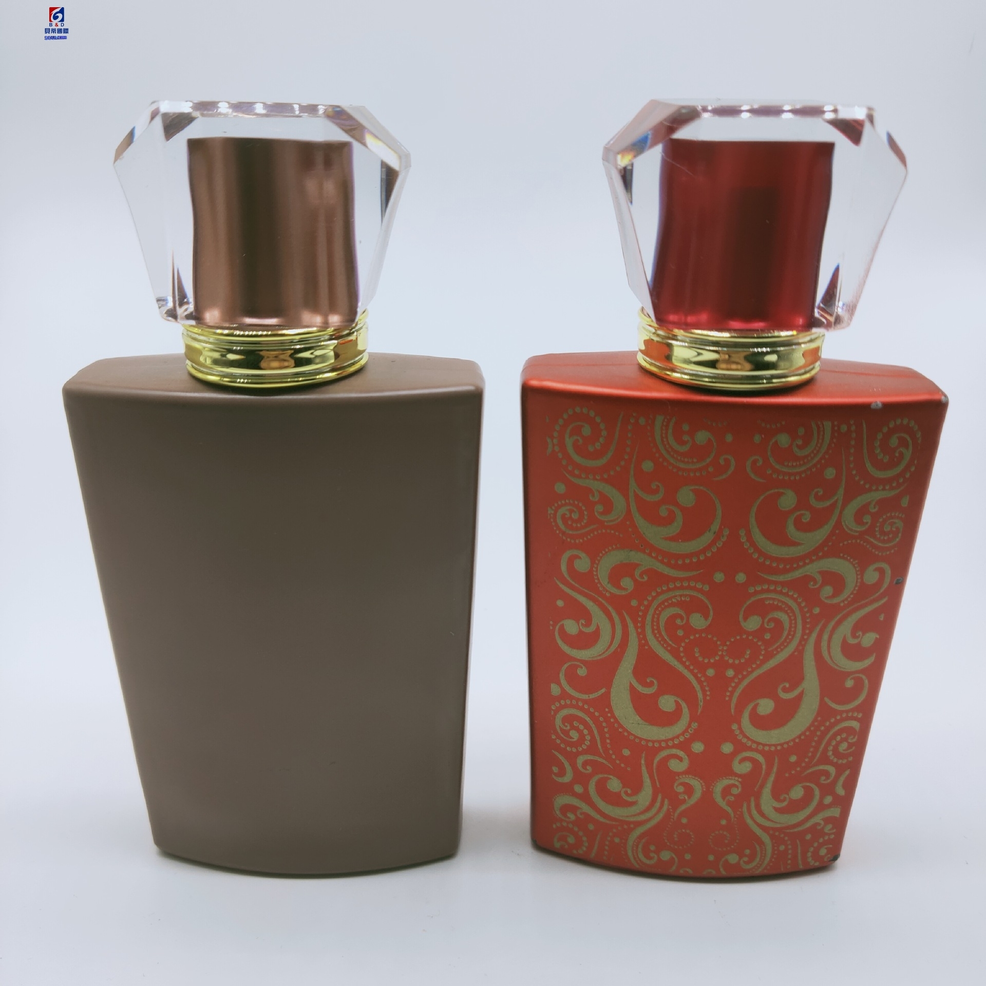 50ml Top Grade Screw Mouth Six Color Inside Spray Cover Perfume Bottle
