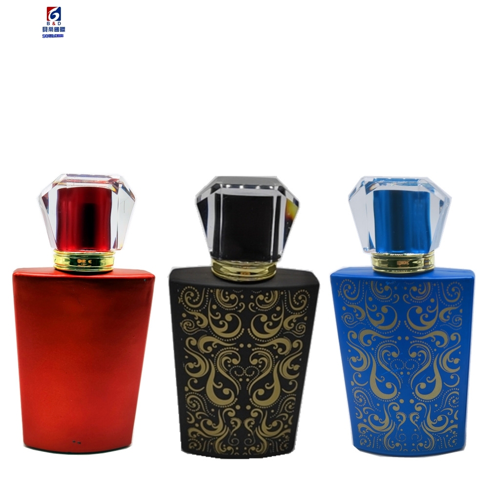 50ml Top Grade Screw Mouth Six Color Inside Spray Cover Perfume Bottle