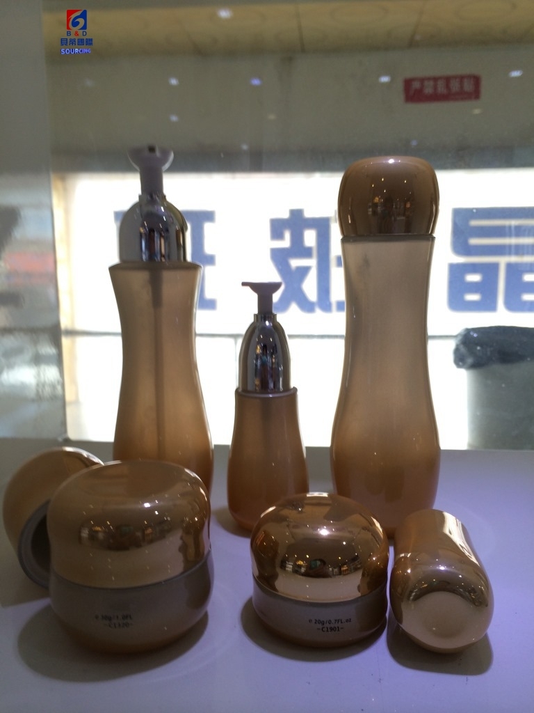 Glass Set Bottle 20/30/50g Cream Jar,40/100/130ml Lotion Bottle
