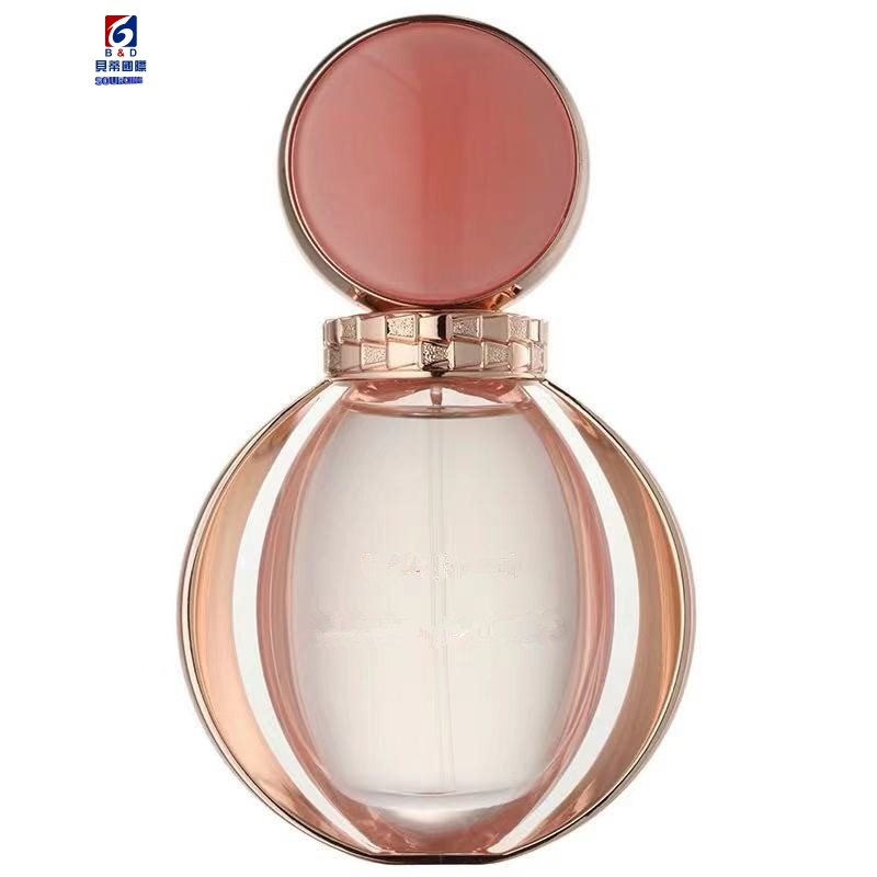 50ML Round vertical stripe glass spray empty bottle