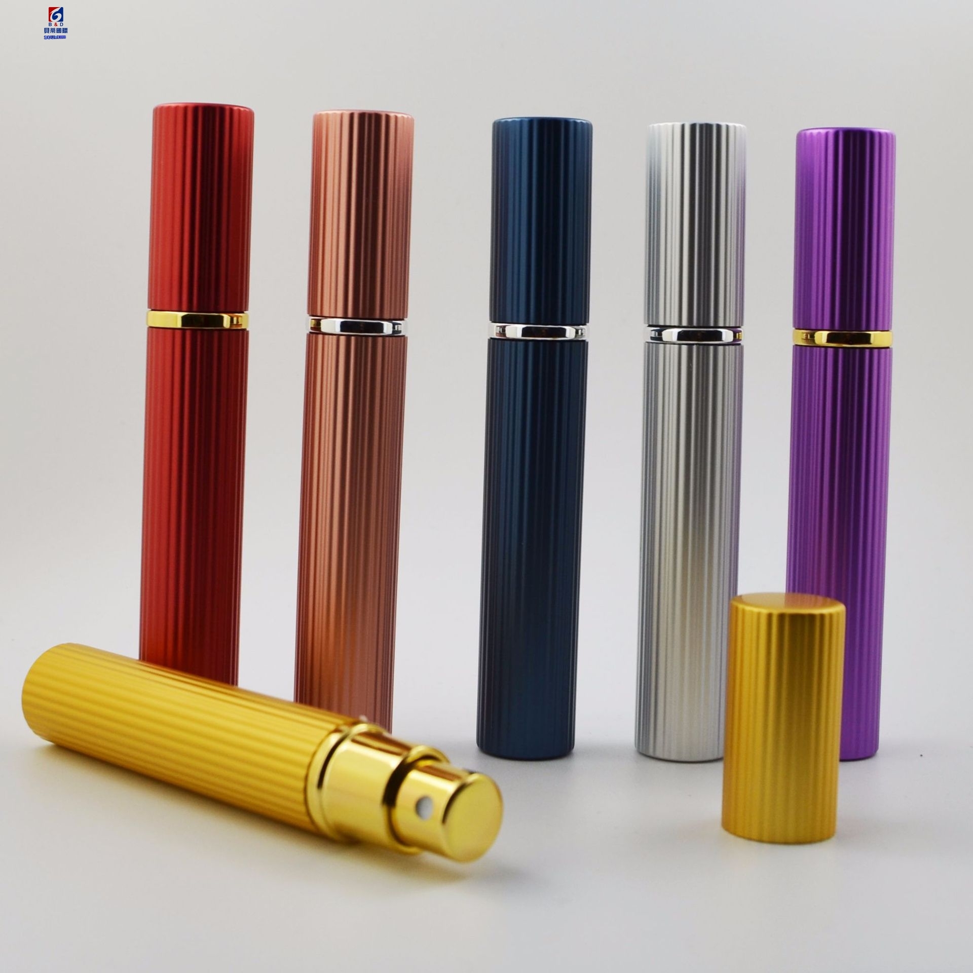 8ML Anodized Aluminum Perfume Spray Bottle Glass Liner
