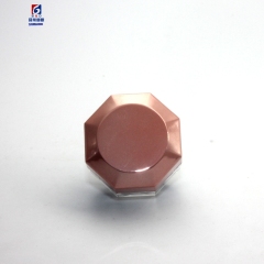 Octagonal screw cap loose powder bottle