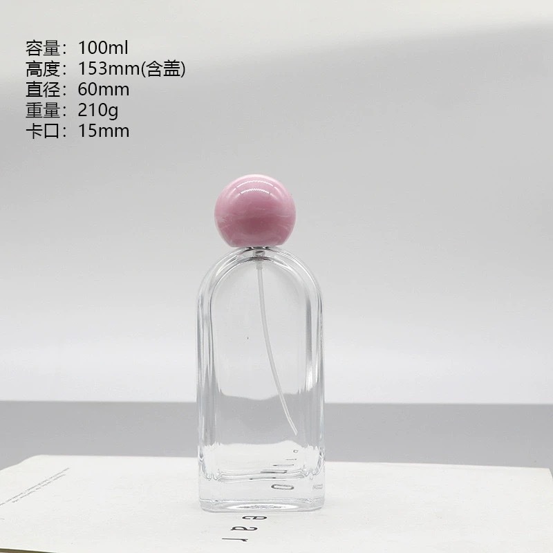 YUXI crystal white glass water bottle spray bottle bayonet high-end curved bottle makeup empty bottle