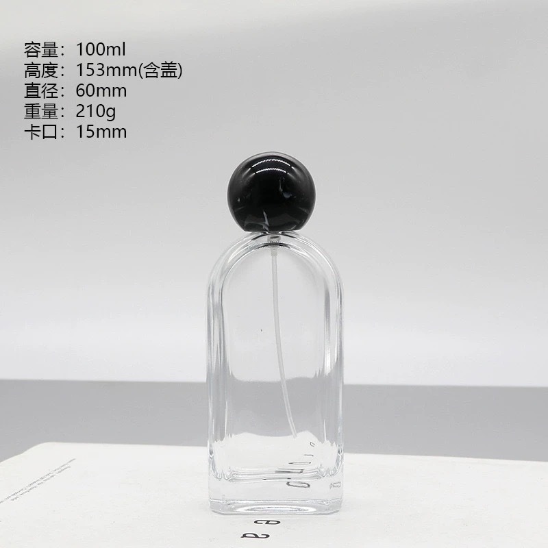 YUXI crystal white glass water bottle spray bottle bayonet high-end curved bottle makeup empty bottle