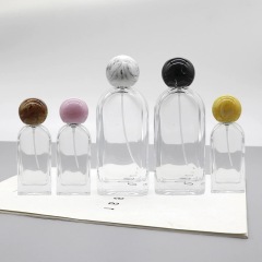 YUXI crystal white glass water bottle spray bottle bayonet high-end curved bottle makeup empty bottle