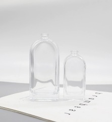 YUXI crystal white glass water bottle spray bottle bayonet high-end curved bottle makeup empty bottle