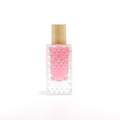 YUXI perfume bottle 50ml square rivet water cubic spray bottle thick bottom bayonet glass perfume sub-bottle