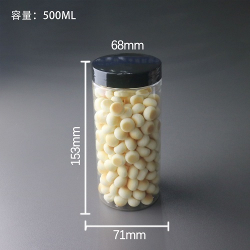 YUXI 68 tooth transparent empty bottle 500ml lotion cream food packing