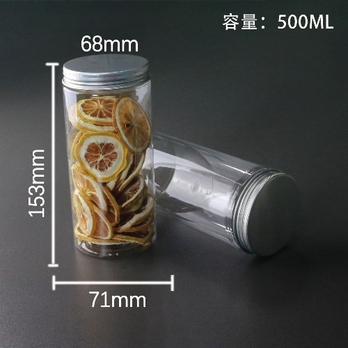 YUXI 68 tooth transparent empty bottle 500ml lotion cream food packing