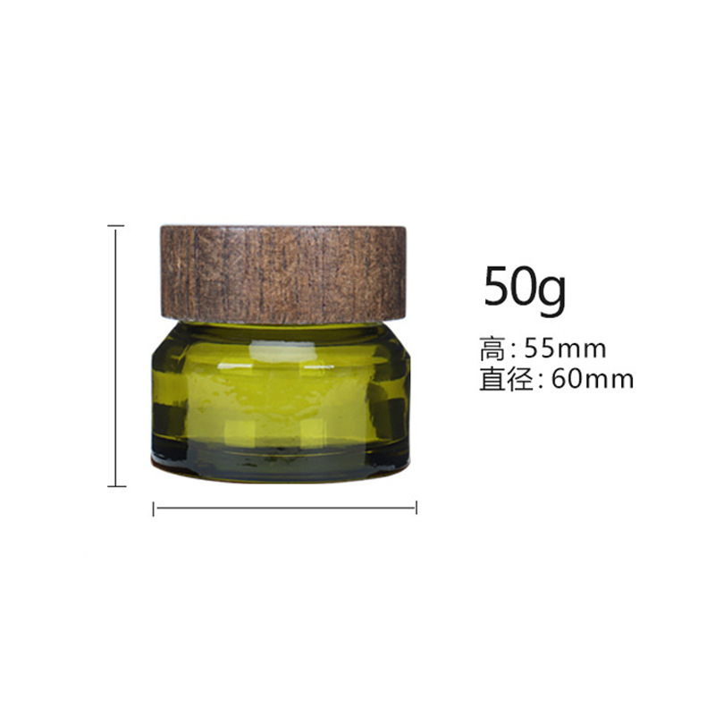 15g/30g/50g cosmetics eye cream/face cream portioned jars with wooden caps