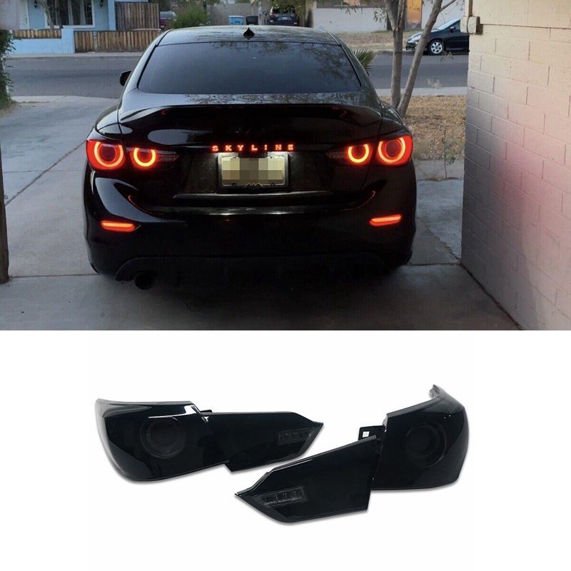 For 2014 2015 2016 2017 Q50 Q50s Skyline V37 400r Style Led Rear Lamp Tail Light Kit 4pcs