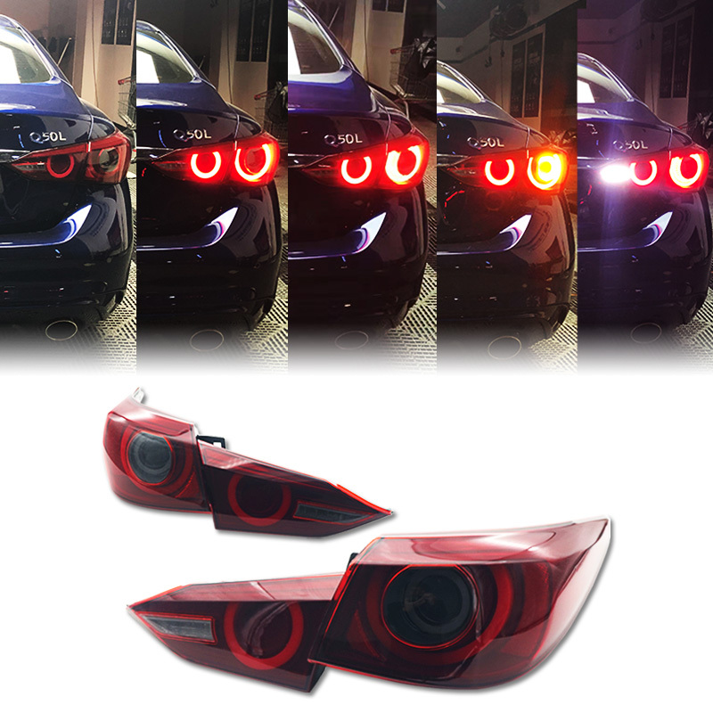 For 2018- Q50 Q50s Skyline V37 400r Style Led Rear Lamp Tail Light Kit 4pcs