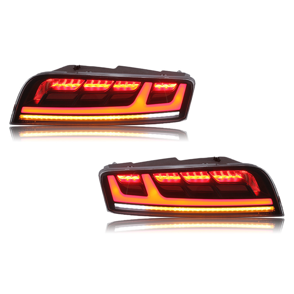 Clear Lens +White LED Bars Sequential Taillights VANTA DESIGN Left+Right For Audi R8 2007-2016