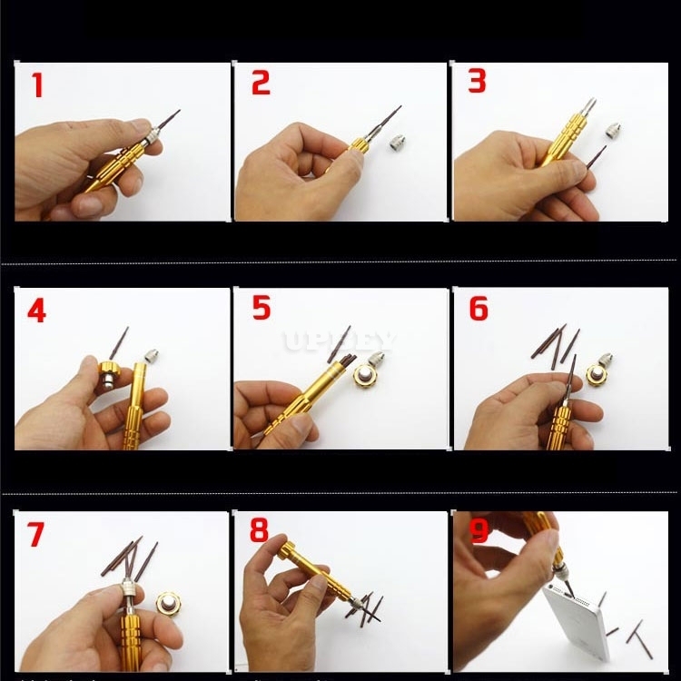 10 in 1 Repair Screwdriver Set T5 T3 T2 T6 2.0 1.5 0.8 0.6 1.5w 1.2 Universal for Smartphone, Tablet, Notebook