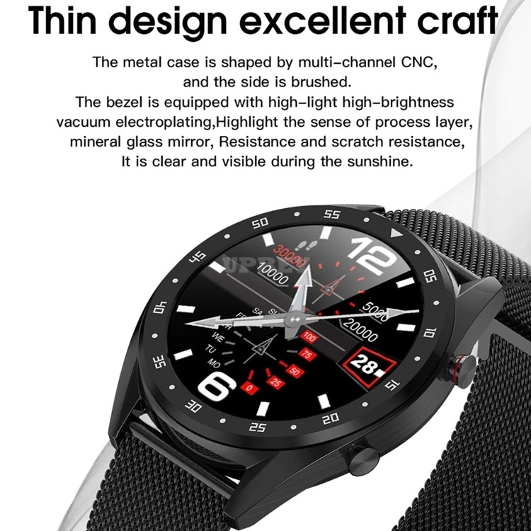 L7 Smartwatch Elegant IP68 BT ECG + PPG HRV GPS Heart Rate Watch Blood Pressure for Android / IOS