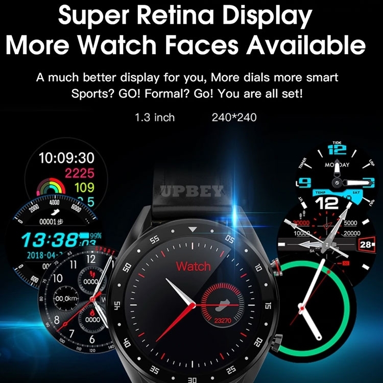 L7 Smartwatch Elegant IP68 BT ECG + PPG HRV GPS Heart Rate Watch Blood Pressure for Android / IOS