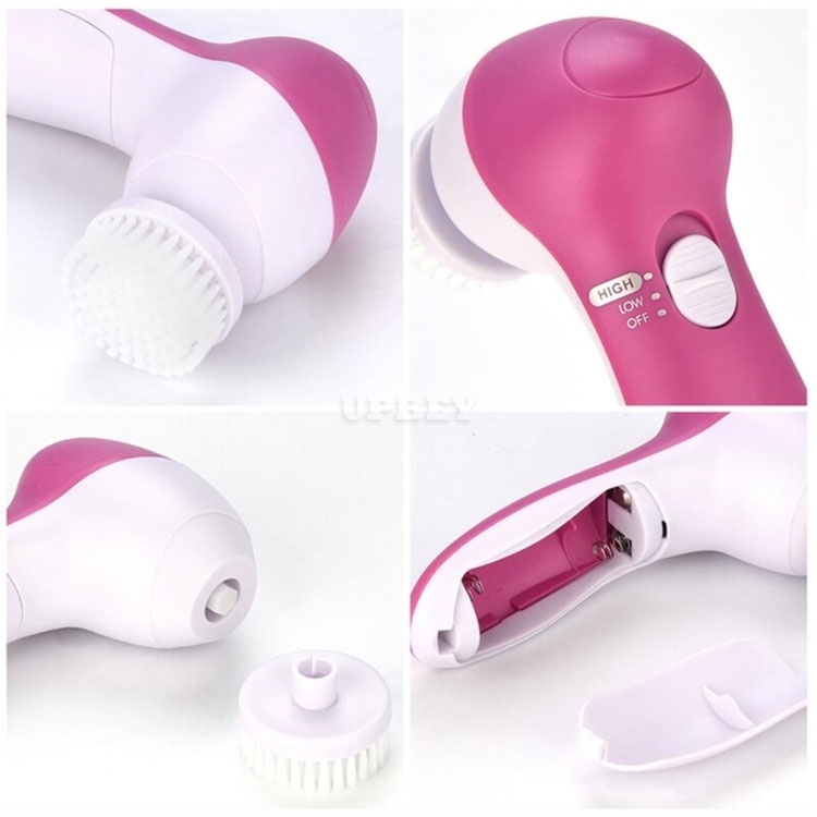 5 in 1 Facial Cleanser Massager Electric Beauty Care Brush AE-8782 Scrubber Face Care Skin