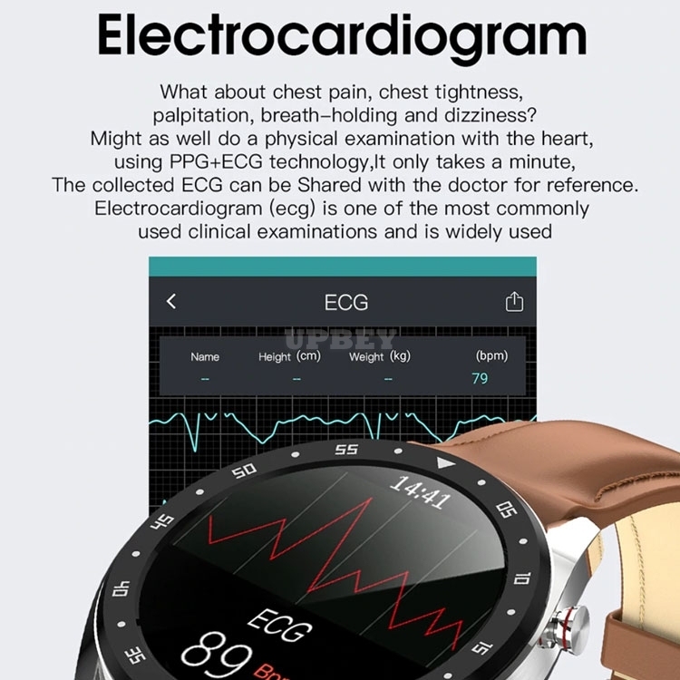 L7 Smartwatch Elegant IP68 BT ECG + PPG HRV GPS Heart Rate Watch Blood Pressure for Android / IOS