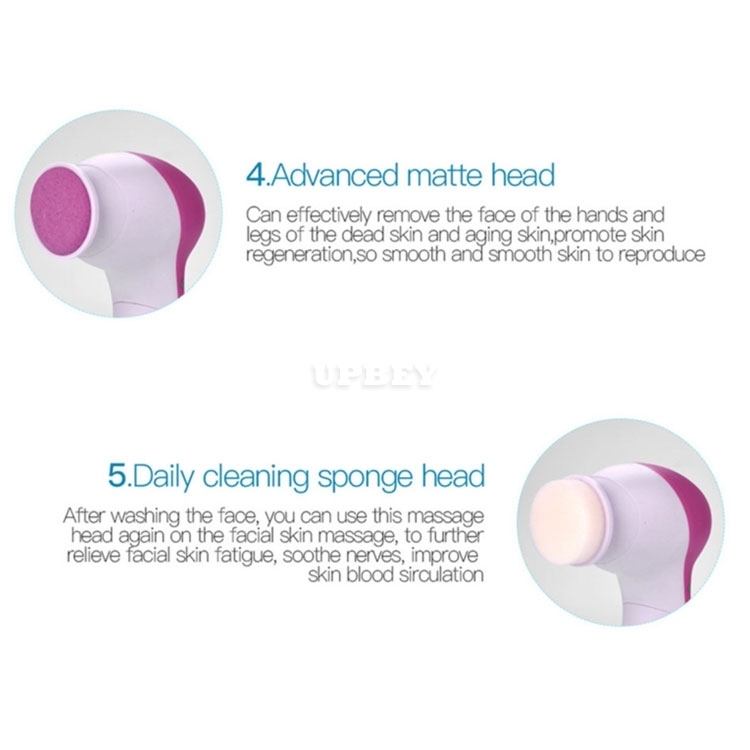 5 in 1 Facial Cleanser Massager Electric Beauty Care Brush AE-8782 Scrubber Face Care Skin