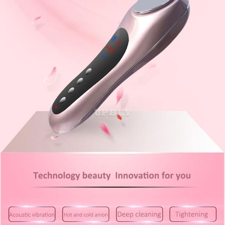 Ultrasonic Vibration Hot And Cold XN-8060 Negative Ion Cryotherapy Wrinkle Remover Essence Hammer Face Massage Instrument