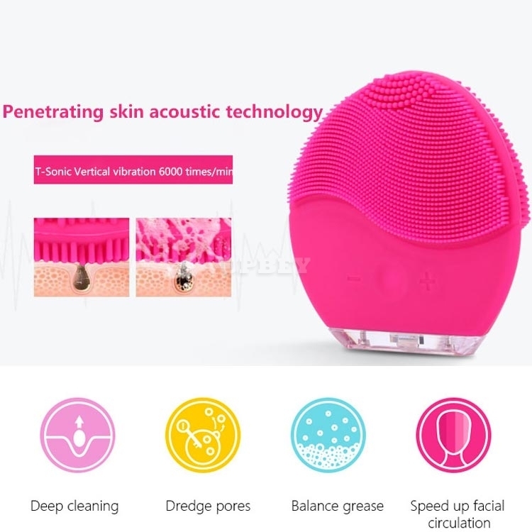 Facial Cleansing JMY04 Electric Vibration Brush Skin Pore Cleanser Waterproof Silicone Face Massager Remove Blackhead