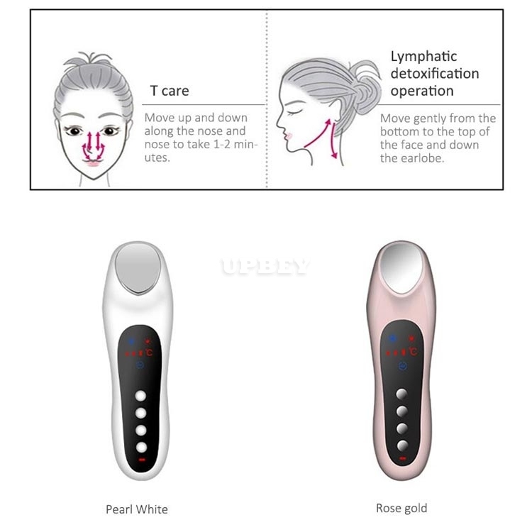 Ultrasonic Vibration Hot And Cold XN-8060 Negative Ion Cryotherapy Wrinkle Remover Essence Hammer Face Massage Instrument