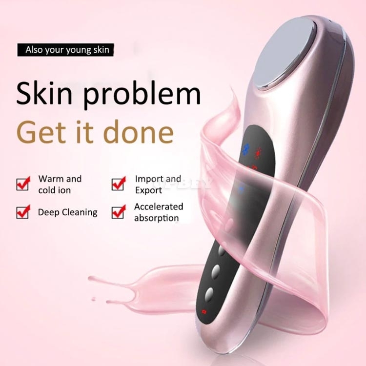 Ultrasonic Vibration Hot And Cold XN-8060 Negative Ion Cryotherapy Wrinkle Remover Essence Hammer Face Massage Instrument