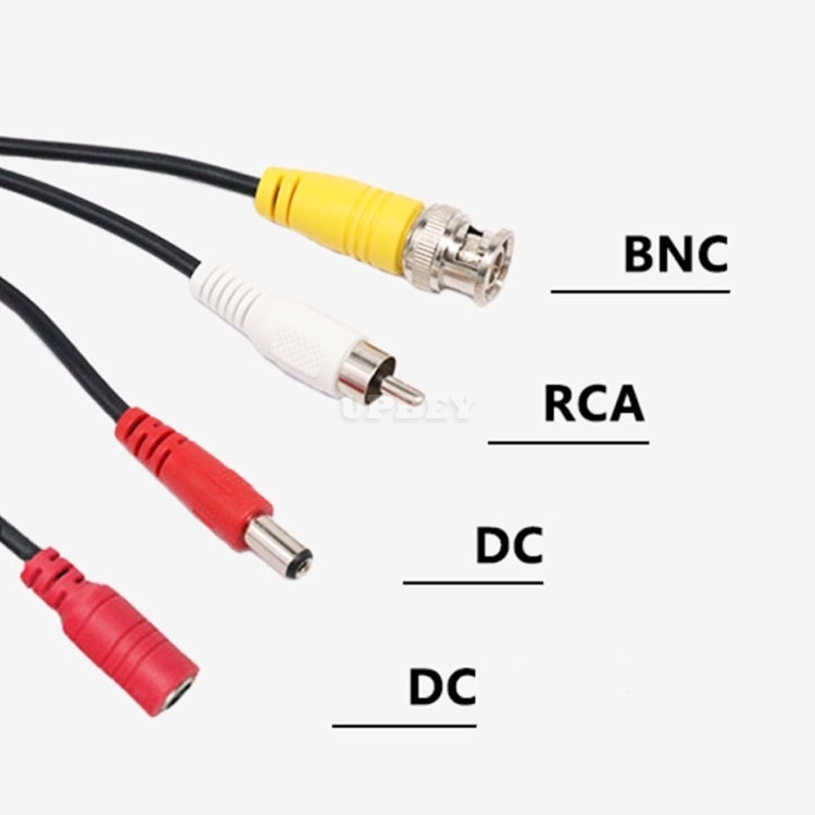 BNC+RCA+DC connector 3 in 1 CCTV Power Video Audio Extension Plug and Play Cable Wire for CCTV Security Camera System