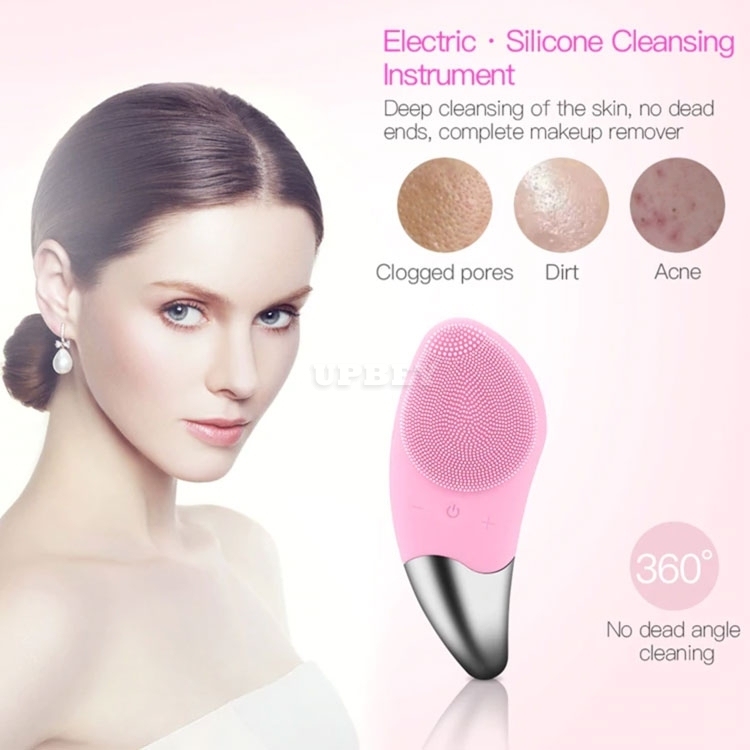 Facial Cleansing Electric Silicone Brush Face Cleansing DI01 Vibration Skin Massage Ultrasonic Beauty Tool