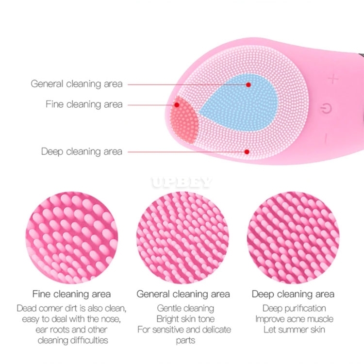 Facial Cleansing Electric Silicone Brush Face Cleansing DI01 Vibration Skin Massage Ultrasonic Beauty Tool