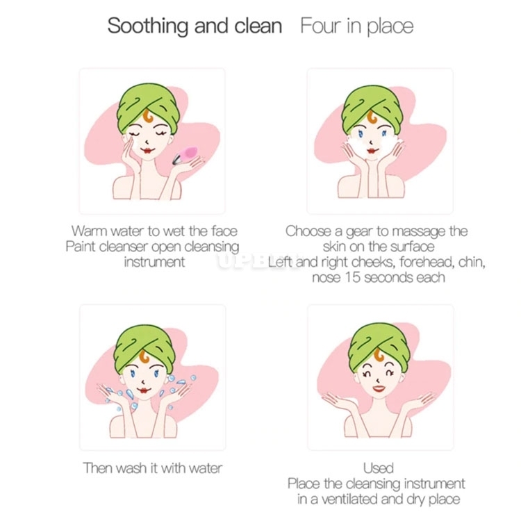 Facial Cleansing Electric Silicone Brush Face Cleansing DI01 Vibration Skin Massage Ultrasonic Beauty Tool
