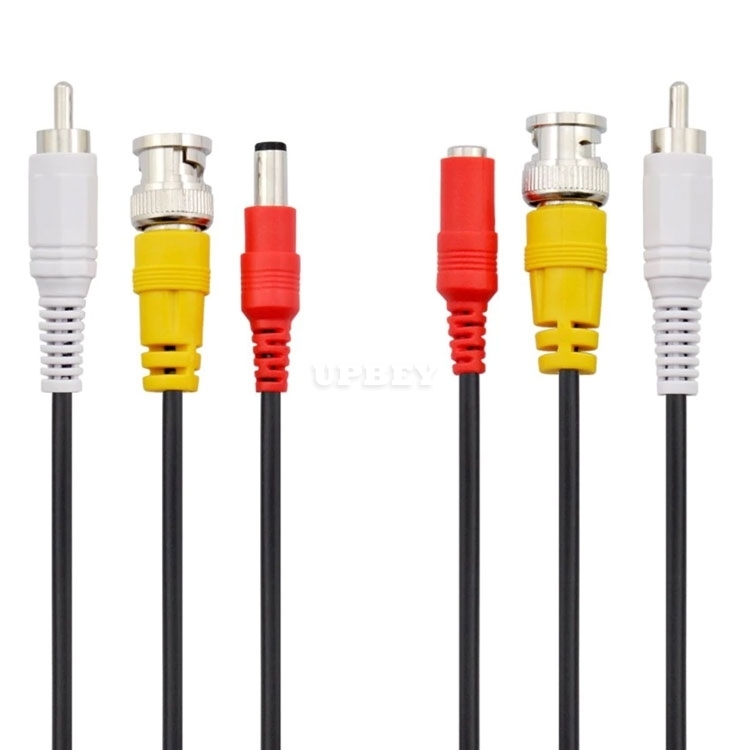 BNC+RCA+DC connector 3 in 1 CCTV Power Video Audio Extension Plug and Play Cable Wire for CCTV Security Camera System