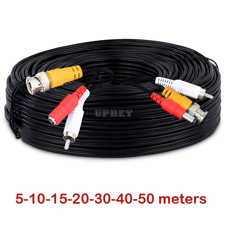 BNC+RCA+DC connector 3 in 1 CCTV Power Video Audio Extension Plug and Play Cable Wire for CCTV Security Camera System