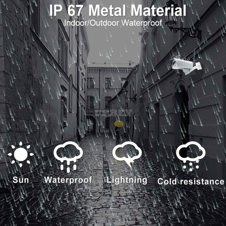 1080P Solar IP HD Camera 2MP Wireless Wi-fi Security Surveillance IP67 Waterproof Outdoor IR Night Vision TNSA1