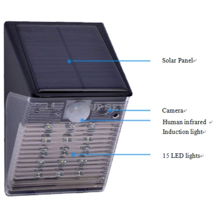2in1 Wireless Camera HD 1080P Solar Energy Panel 15 Led Light Saving Power IP 2MP GTW1 Waterproof Outdoor WIFI Security CCTV