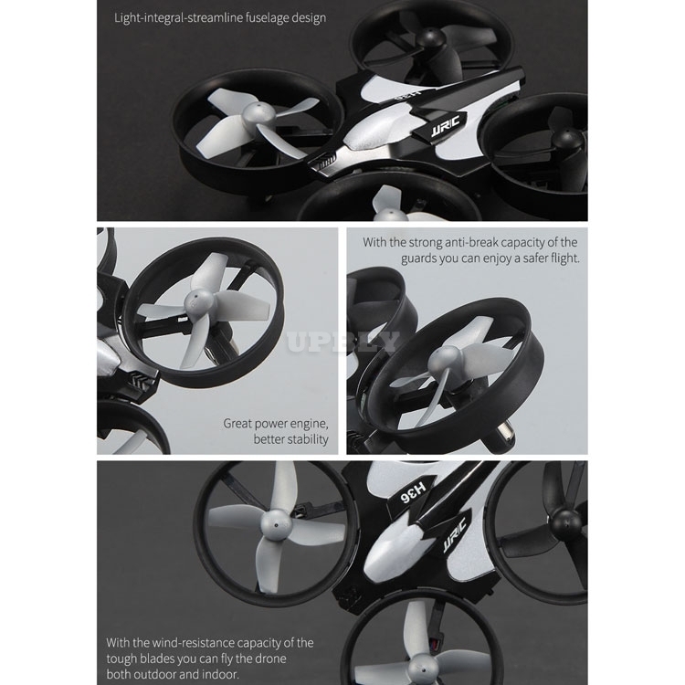 JJRC H36 Mini Drone 360 Quadcopter Gyro 2.4GHz Radio Control Flip 6-axis Degree One Key Return Led & Remote