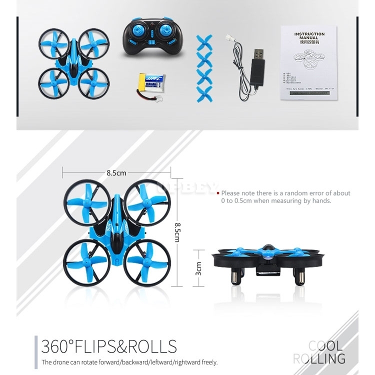 JJRC H36 Mini Drone 360 Quadcopter Gyro 2.4GHz Radio Control Flip 6-axis Degree One Key Return Led & Remote