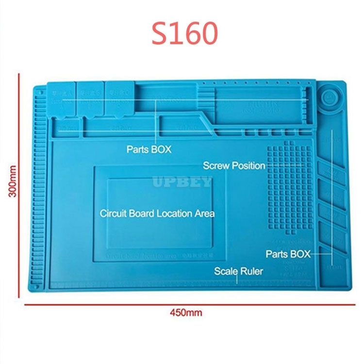 Kaisi S-160 45x30cm Silicone Desk Pad for Soldering Station Iron Computer PC Platform Repair Mat Magnetic Heat Insulation