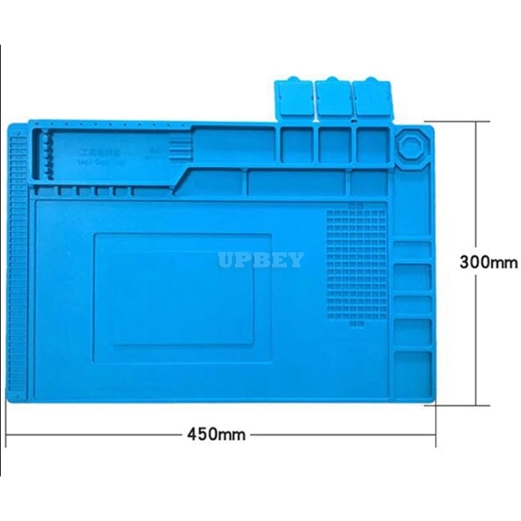 Kaisi S-160 45x30cm Silicone Desk Pad for Soldering Station Iron Computer PC Platform Repair Mat Magnetic Heat Insulation