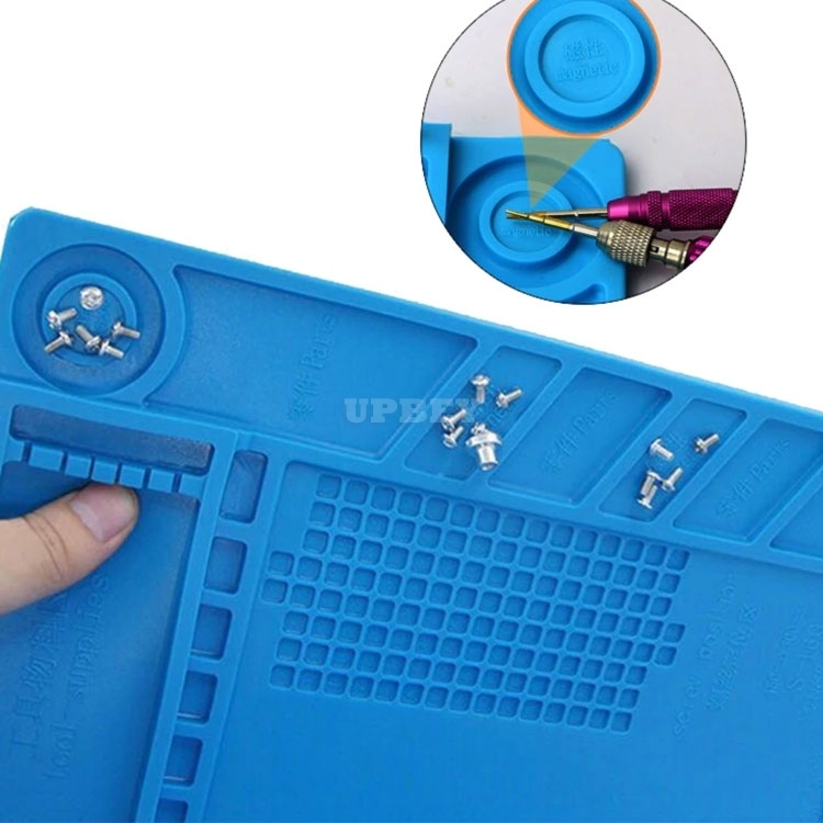 Kaisi S-160 45x30cm Silicone Desk Pad for Soldering Station Iron Computer PC Platform Repair Mat Magnetic Heat Insulation