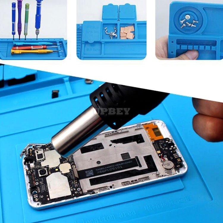 Kaisi S-160 45x30cm Silicone Desk Pad for Soldering Station Iron Computer PC Platform Repair Mat Magnetic Heat Insulation