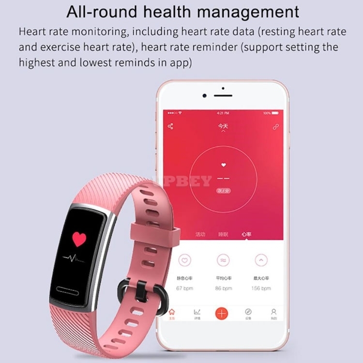 ID152 Smart Watch Band IP68 Waterproof Heart Rate Wristband Fitness Tracker Sport Bracelet Sleep Monitor for Men and Women
