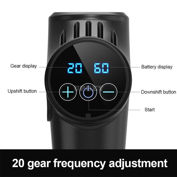 ND25 Electric Gun Body Massage Therapy Deep Vibration Zone Massager 1200-3300r/min for Body Health & Muscle Relaxation with Bag