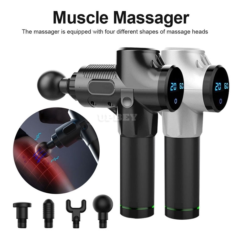 ND25 Electric Gun Body Massage Therapy Deep Vibration Zone Massager 1200-3300r/min for Body Health & Muscle Relaxation with Bag