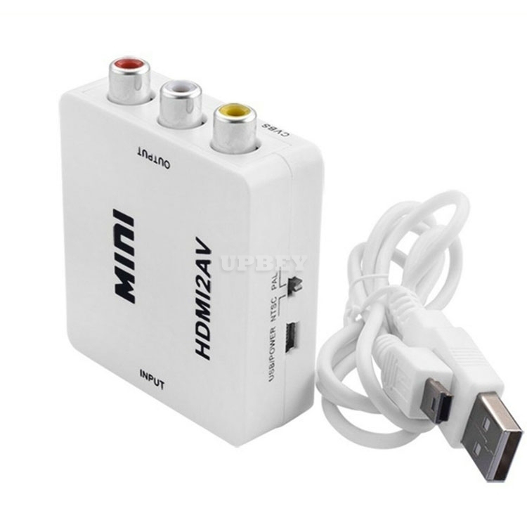 1080p HDMI to AV Video Converter Box Interface HDMI2AV RCA AV HDMI CVBS to HDMI Adapter for HDTV TV PC DVD Projector