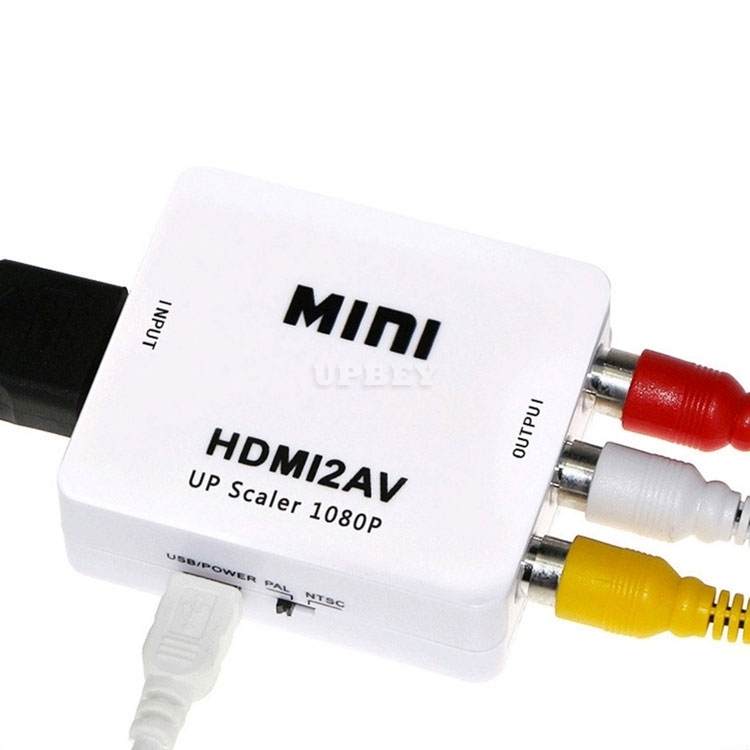 1080p HDMI to AV Video Converter Box Interface HDMI2AV RCA AV HDMI CVBS to HDMI Adapter for HDTV TV PC DVD Projector